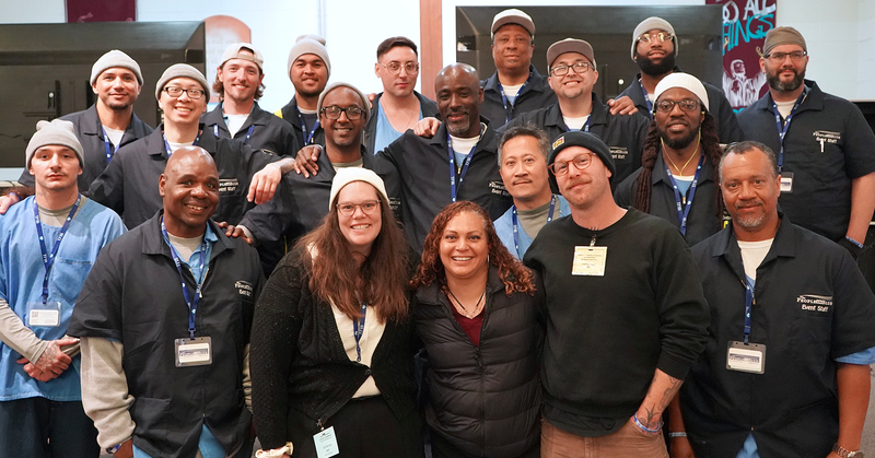 With the People In Blue at a Resource Fair at San Quentin